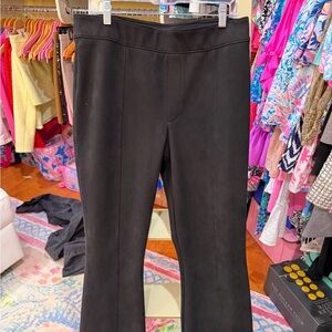 Spanx Black Flared Pants Suede